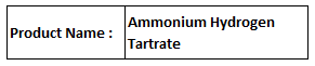 Ammonium Hydrogen Tartrate