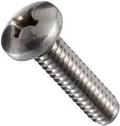 Machine Screw - Steel Material, Round Head, Phillips Drive, Blunt Point, Plain Finish | Corrosion Resistant, Durable, Secure Hold, Versatile Use, Easy Install
