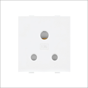 Roma White 3 Pin Socket