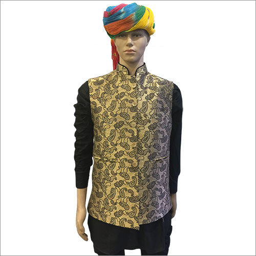 Golden Fancy Nehru Jackets