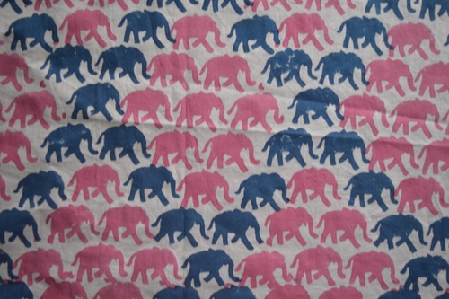 Multicolor Hand Block Printed Cotton Floral Fabric