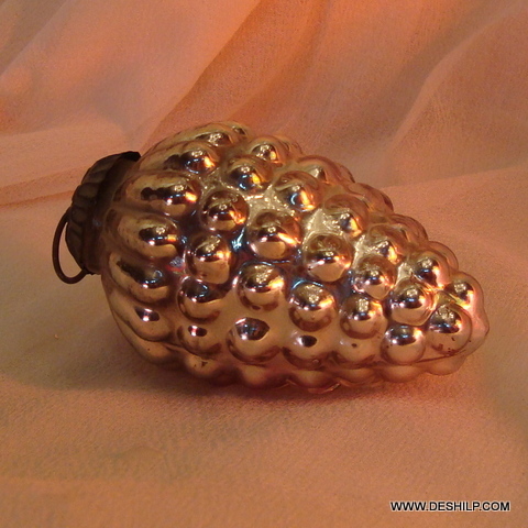 Golden Glass Christmas Ornaments