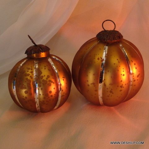 Golden Tiny Christmas Ornaments