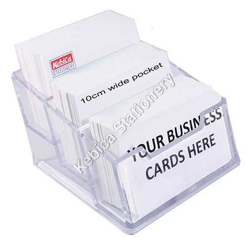 Plastic Kebica Card Holder Stand For Desk 3-Step