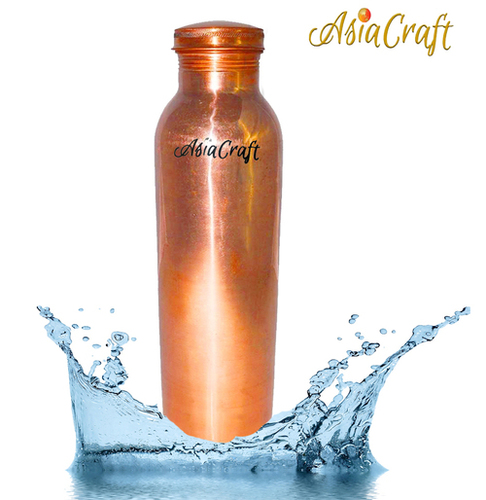 Pure Copper Leak Proof Travel Bottle - 9x2.5 Inches, 900 ML Capacity | Durable Design, Lightweight 280 Grams