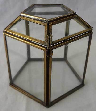 Glass & Brass Storage Box