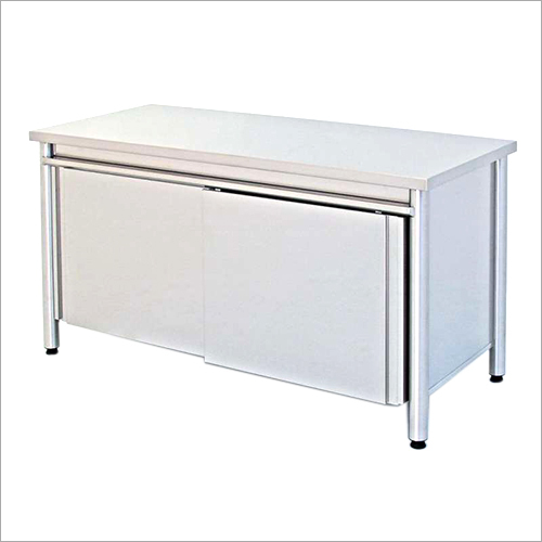 Storage Counter With Sliding Doors