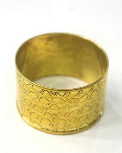 Golden Small Print Metal Napkin Ring
