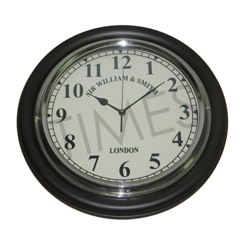 Nautical Black Wall Clock
