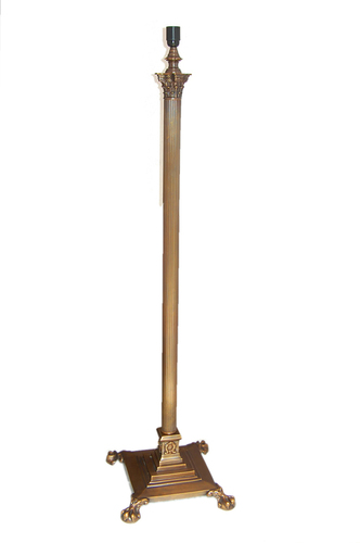 Brass Floor Lamp With Square Taper Base Light Source: Energy Saving