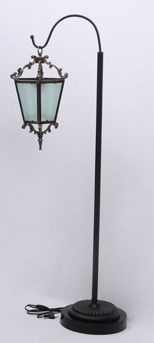 Iron And Brass Lantern Floor Lamp