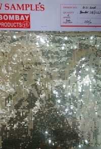 Bambar Sequence - Bambar Sequence Fabric, 44" Length, Dyed Texture, Washable, Plain Style, Elegant Gold Design