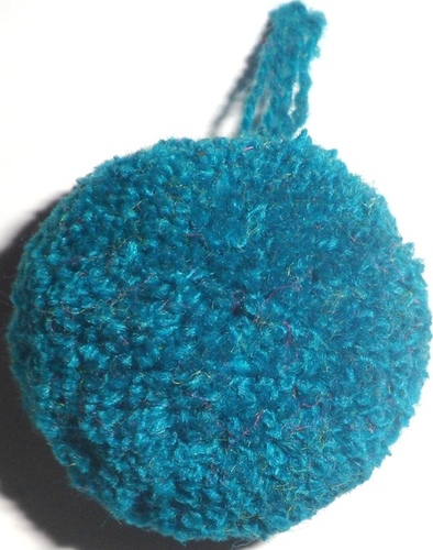 BOLD BLUE POM POM TASSEL