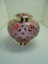 Multi-color Brass Cremation Urns - Red