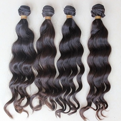 Black Wavy Weft Extension Hair