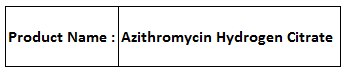 Azithromycin Hydrogen Citrate