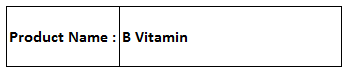 B Vitamin
