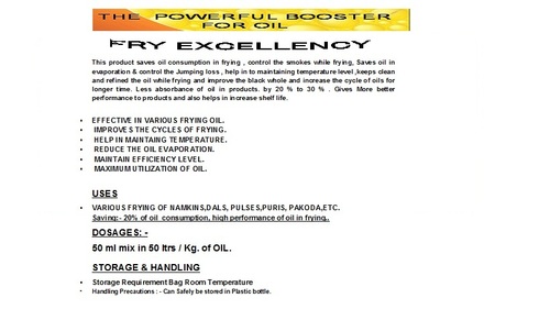 Fry Excellency Additives For Frying Oil By H K ENZYMES AND BIOCHEMICALS PVT LTD