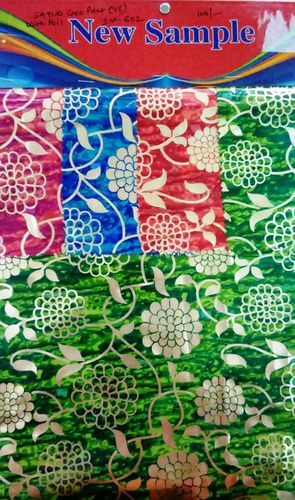 Washable Satin Geo Print With Foil Fabrics