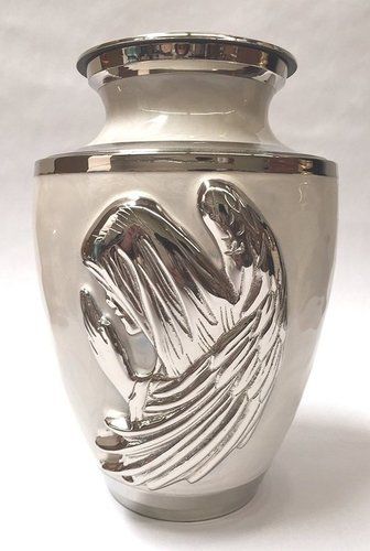 Mother of Pearl Brass Funeral Cremation Urn