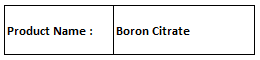 Boron Citrate