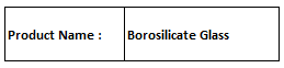 Borosilicate Glass