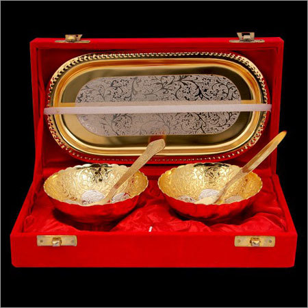 Silver And Gold Plated Bowl Set (2 1)