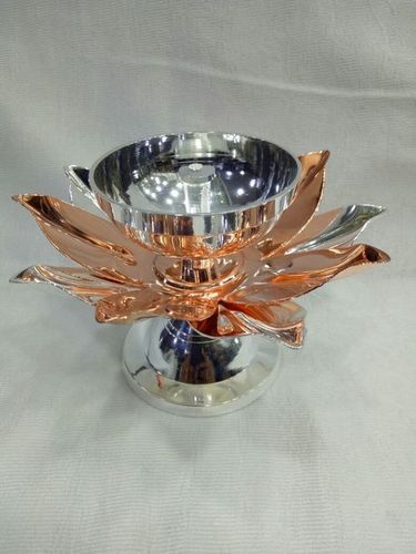 Copper/Silver Decorative Silver Plated Diya