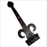 Cast Iron Strap Hinges - Varied Dimensions, Black, Textured Finish | Durable, Rustic Floral Design, Heavy-duty
