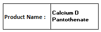 Calcium D Pantothenate