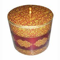 Printed Wooden Round Box