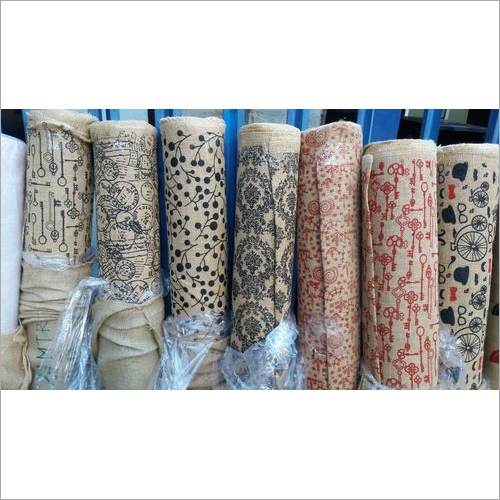 patterned hessian fabric