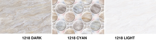 300 x 450 Glossy Digital Wall Tiles - Ceramic, 300x450 mm, Grey | Glossy Finish, Durable, Water Resistant, Easy Install