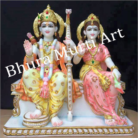 Marble Ram Sita Statue