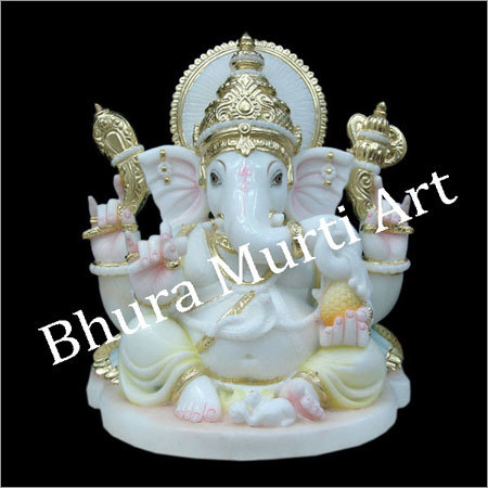 White Marble Ganesha Statue
