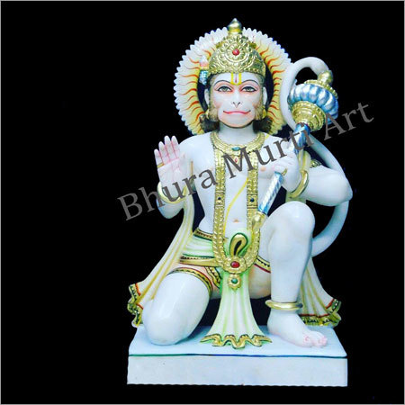 White Marble Hanuman Statue