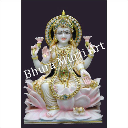 White Marble Maa Laxmi Statue
