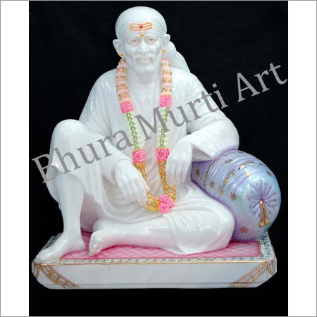 White Marble Sai Baba Statue
