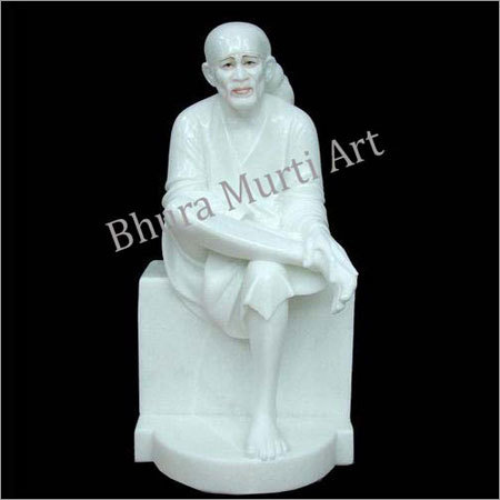 Polished Marble Sai Baba Statue