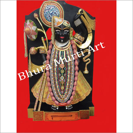 Black Marble Shrinath Statue