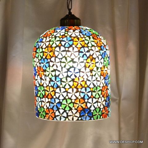 MOSAIC GLASS HANGING, DECORATIVE GLASS HANGING