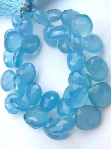 Chalsydony Faceted Heart Shape