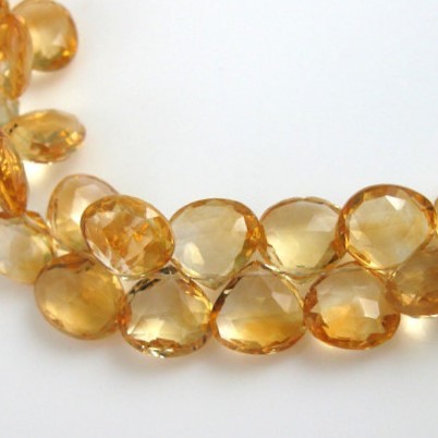 Citrine Faceted Heart