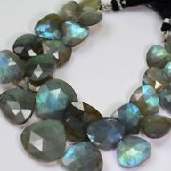 Labradorite Faceted Heart Shape - Labradorite, Varied Size, Blue-Grey | Faceted Sparkle, Elegant Design, Gemstone Heart