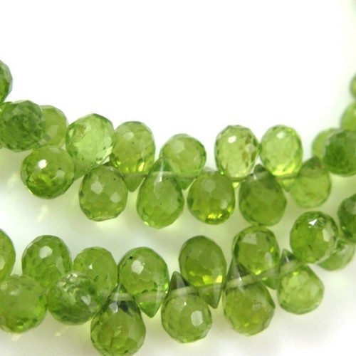 Peridot Faceted Teardrops