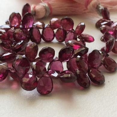 Rhodolite Garnet Faceted Pears