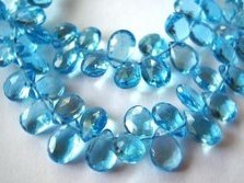Swiss Blue Topaz Faceted Pears