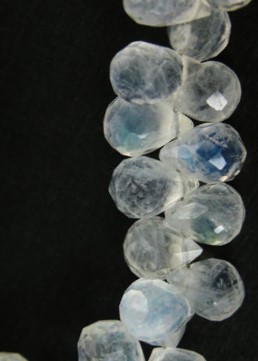 White Rainbow Faceted Drops