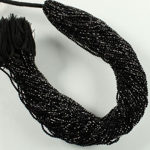 Black Spinel Micro Faceted Beads