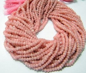 Pink Opal Micro Faceted Beads